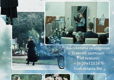 Búcsúztatás országosan, temetés szervezés, vízi temetés.